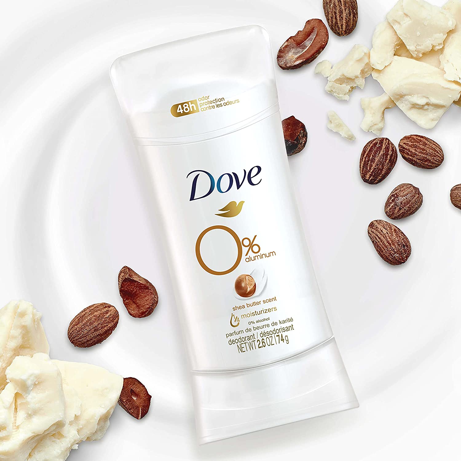 Dove 0% Aluminum Deodorant Stick Non irritating Deodorant for Underarm Care Shea Butter Kindest Aluminum Free Deodorant 2.6 oz - Image 6